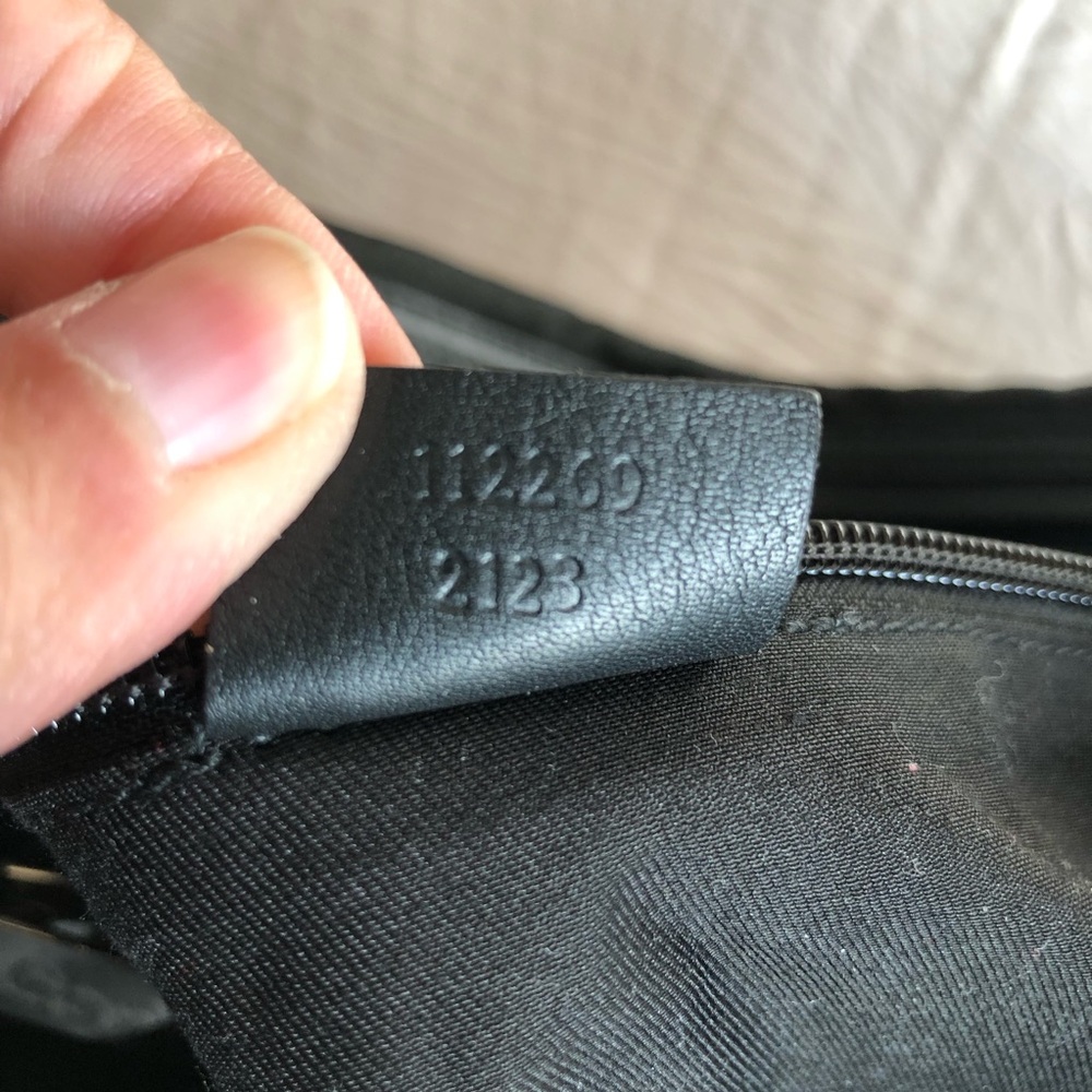 Rare Gucci Black GG Nylon & leather Extra Large Hobo Carry All weekend bag - Picture 10 of 13